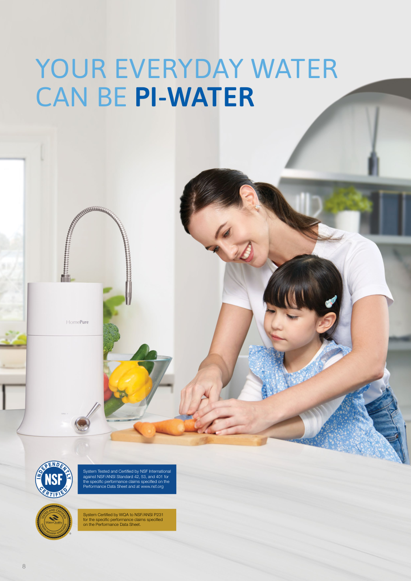 Family enjoying filtered water